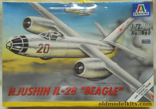 Italeri 1/72 Il-28 Beagle - Finland / USSR / DDR / Poland, 060 plastic model kit